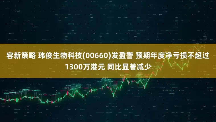 容新策略 玮俊生物科技(00660)发盈警 预期年度净亏损不超过1300万港元 同比显著减少